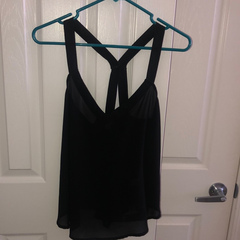 Sheer black top
